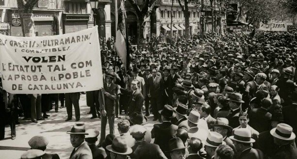 In a demonstration supporting the Estatut