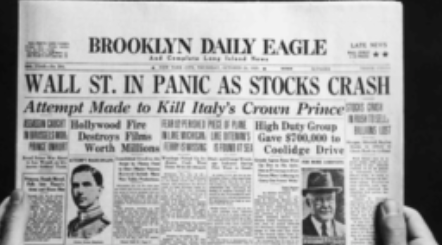 Stock Market Crash Begins Great Depression