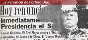 Porfirio Díaz renuncia a la presidencia