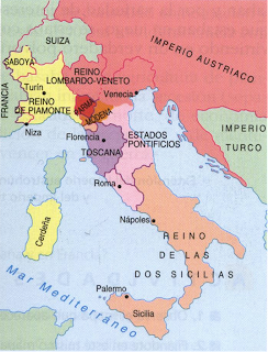 La unión de Modena, Parma y Toscana. (ITALIA)