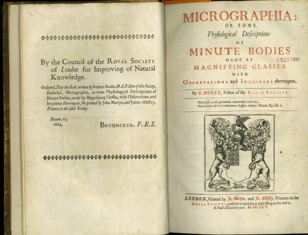 The publishing of Micrographia