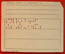 A punched card