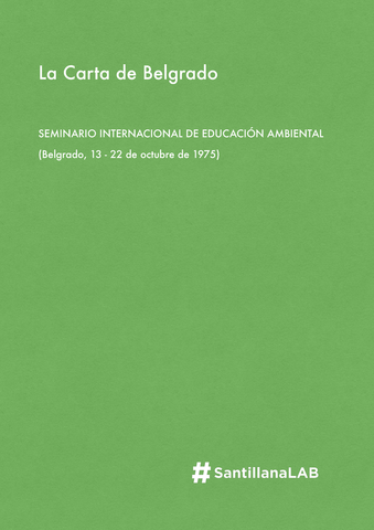 Seminario Internacional de Educación Ambiental - Belgrado