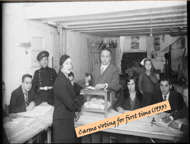 Carme voting for the first time