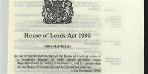 House of Lords Act 1999.