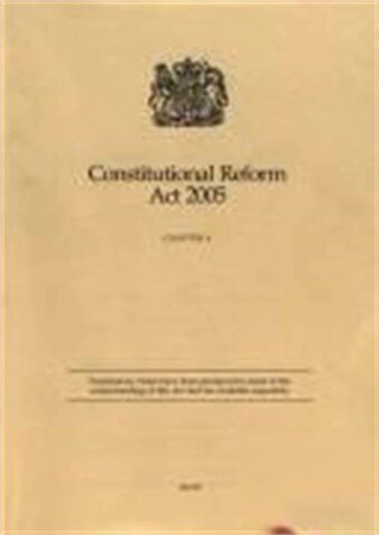 Constitutional Reform Act 2005.