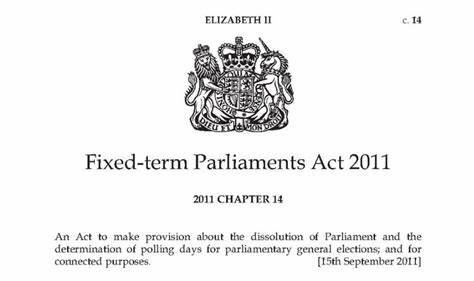 Fixed-term Parliaments Act 2011.