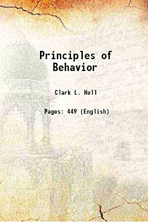 Libro. Principios de conducta. Clark Hull