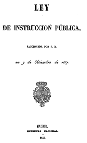 LEY DE INSTRUCCIÓN PÚBLICA DE MOYANO.