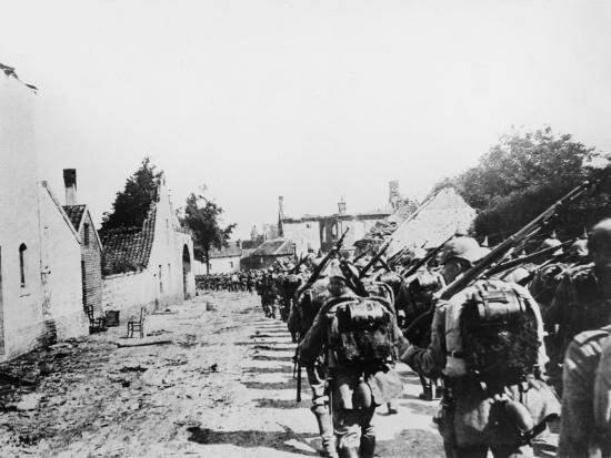 German troops enter Belgium