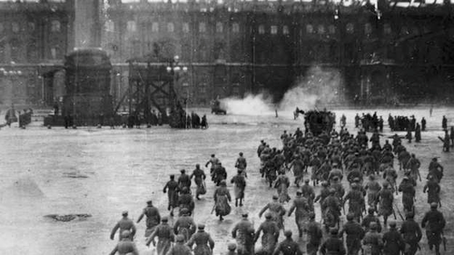 Bolshevik storm the Winter Palace