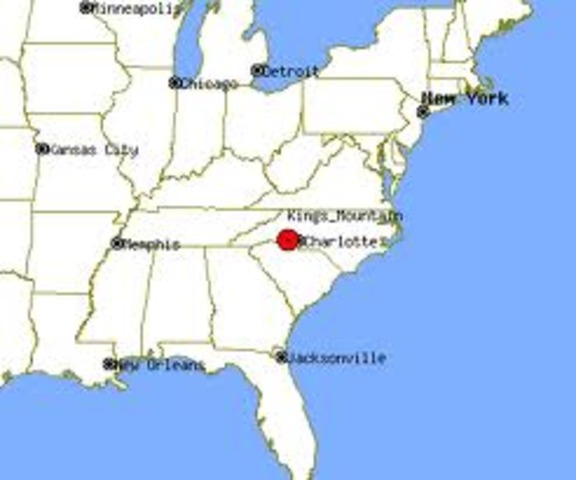 British defeated at King's Mountain, N. C