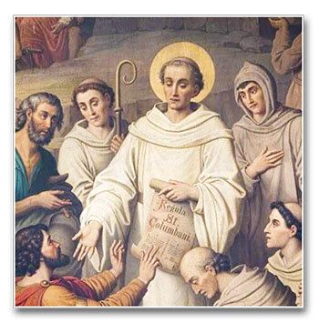 San Columbano fundó el convento "Bobbio" (Marrow, 1998, p. 472).