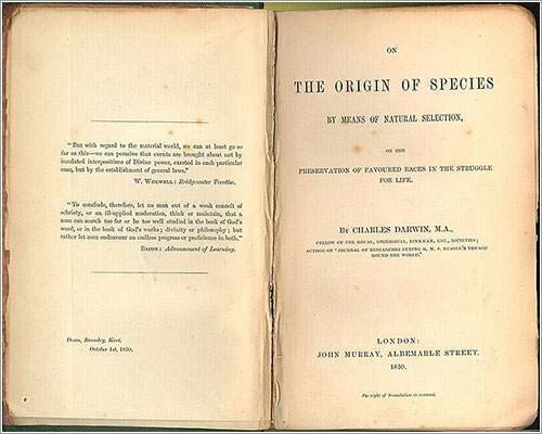 Año publicación del libro El origen de las especies💛