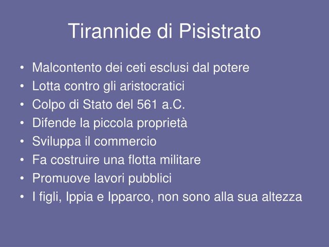 Tiranni dei Pisistrato