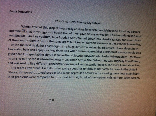 Post One Rough-Draft