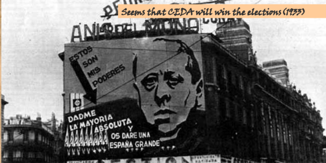 SEEMS THE CEDA WILL WIN THE ELECTIONS