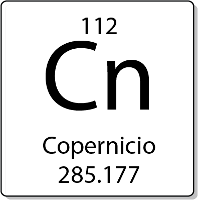 se anunció que el nombre del elemento 112 se cambiaría oficialmente de "copernicium" a "copernicio"