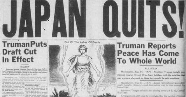 JAPÓN SE RINDE ANTE EE.UU. FIN DE LA SEGUNDA GUERRA MUNDIAL