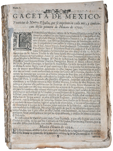 Primer periódico de México