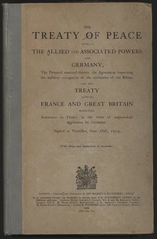 Treaty of Versailles signed
