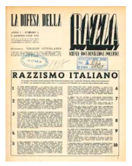 Leggi razziali -  1938