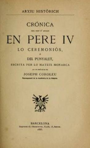 CRÓNICA DE PERE EL CERIMONIÓS