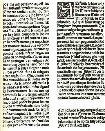 TIRANT LO BLANC de Joanot Martorell