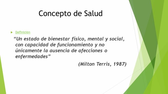 Milton Terris y su concepto de Salud.