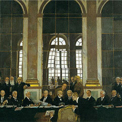 El Senado norteamericano rechaza la firma  del Tratado de Versalles y la adhesión de EE.UU. a la Sociedad de Naciones