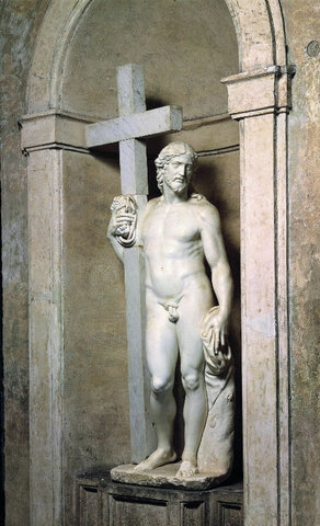 Comienza a trabajar en un cristo resucitado para la iglesia de Sta. María Sopra Minerva