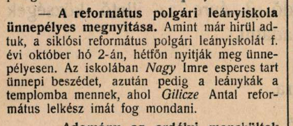 Tanévnyitó Siklóson