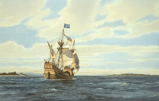 Verrazzano sails to New York Bay