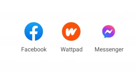 Facebook ,Wattpad, and Messenger