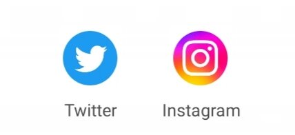 Twitter and Instagram