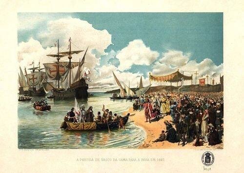 Da Gama forces a treaty on the ruler of Calicut and sets up a trading post