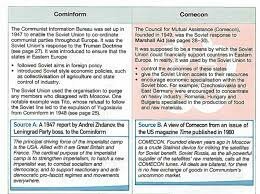 Comecorn and Cominform