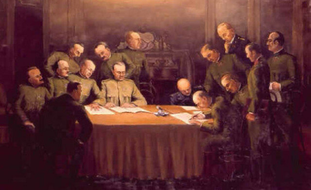 AUSTRIA FIRMA EL ARMISTICIO