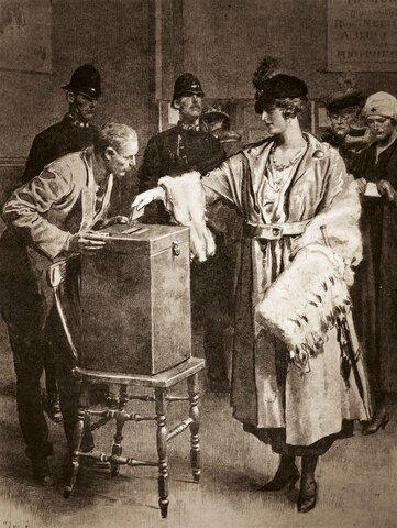 En Rusia, las mujeres obtienen el derecho al voto y son elegibles para cargos políticos.