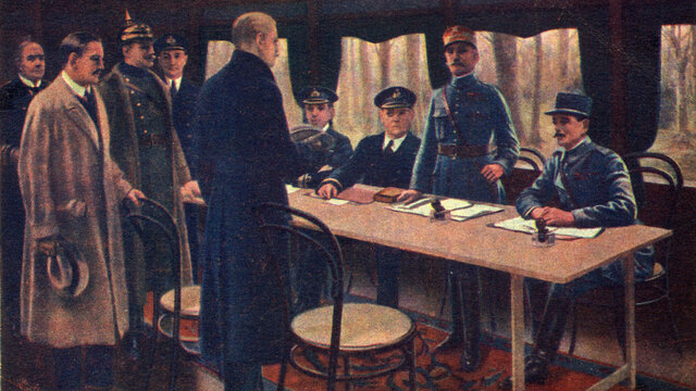 Germany and The Allies sign an armistice