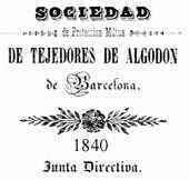 Se crea la Sociedad de Protección Mutua de los Tejedores del Algodón