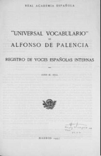Universal Vocabulario de Alonso de Palencia.