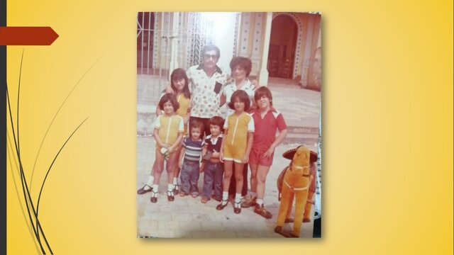 Mi mamá, mi papá y mis 5 hermanos(as)