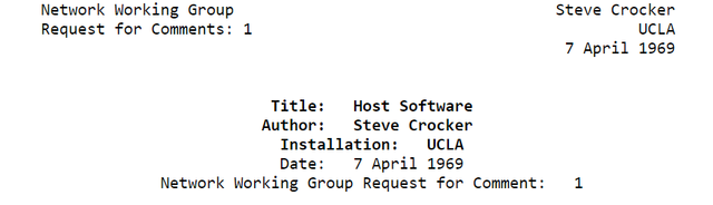 Request For Comments Nº1 (RFC-1)