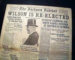 Woodrow Wilson re-elected