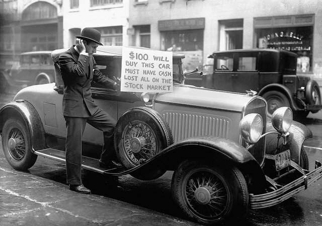 stock market crash begins great depression