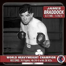 j.j. braddock wins heavyweight boxing title
