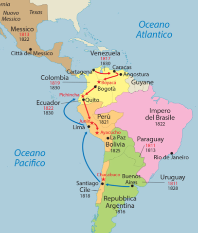 L'indipendenza dell'America latina