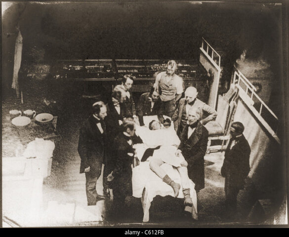 William Morton el "padre de la anestesia moderna" y Oliver Wendell.