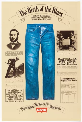 Levis Strauss invents blue jeans.